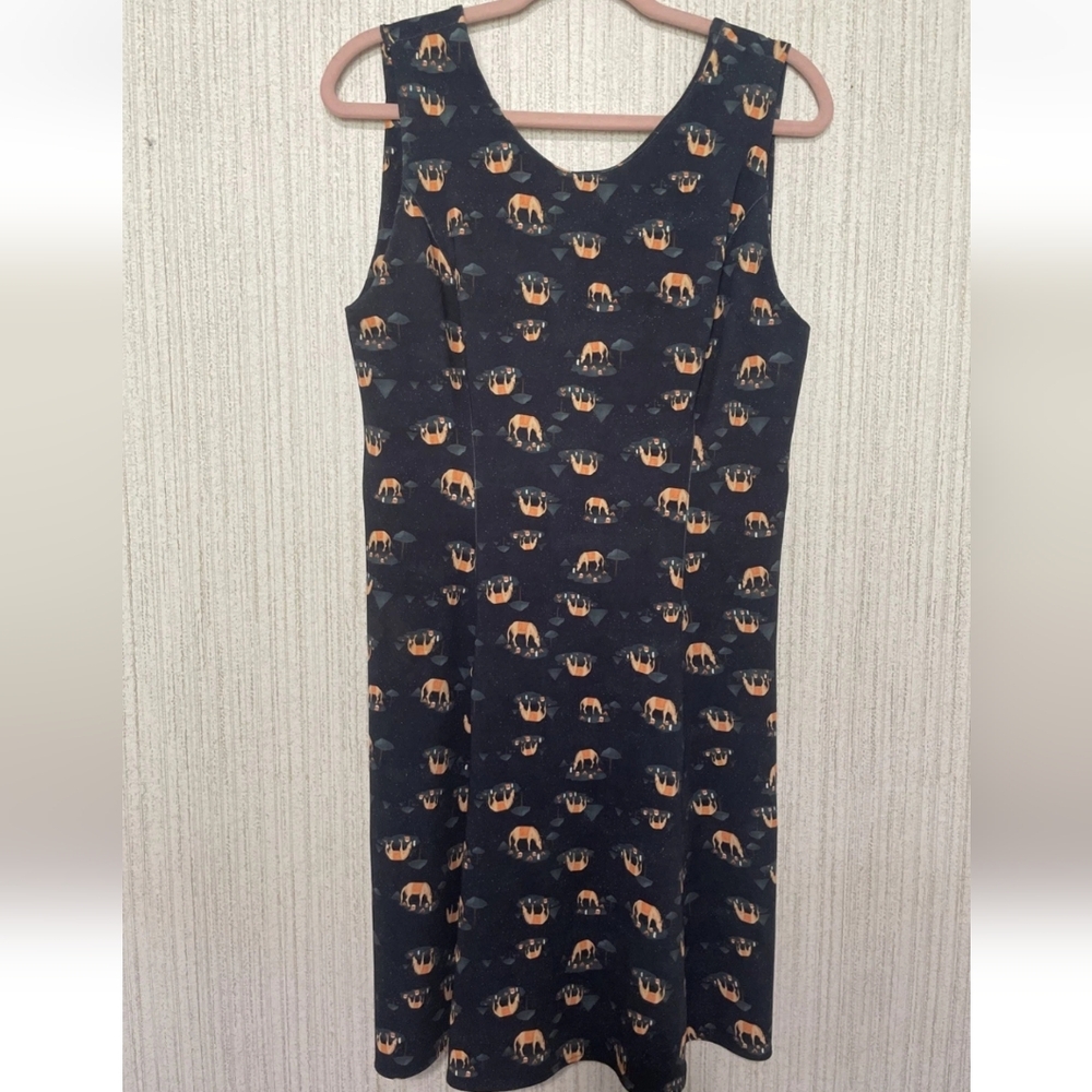 Antix Size Large Blue Sundress Horse Print Stretchy